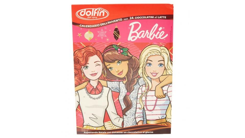 Calendario dell'Avvento con 24 Cioccolatini al Latte Barbie