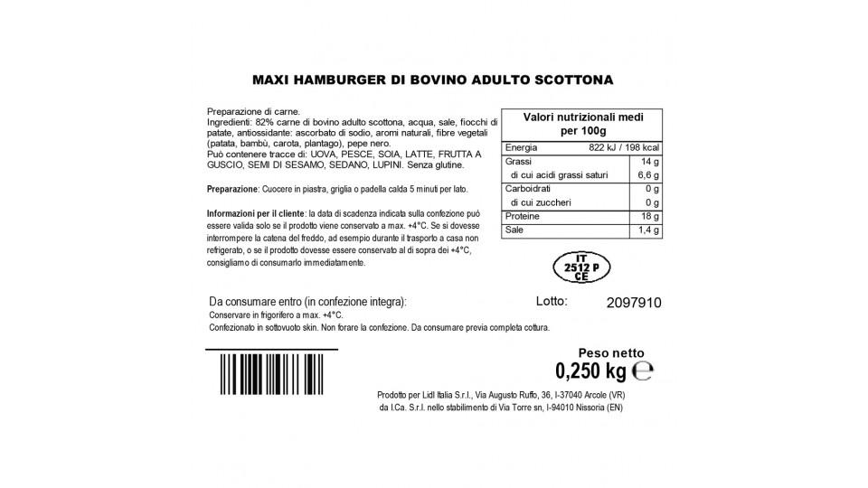 Maxi Hamburger di Scottona
