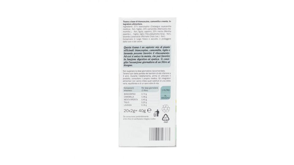 Tisana Wellness Biancospino-camomilla-menta, 20 Filtri