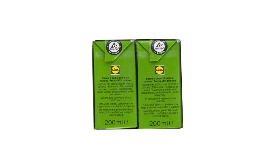 Succo e Polpa di Mela-banana Min. 50% Frutta