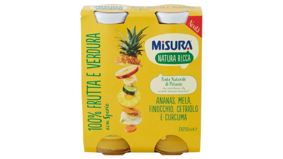 Bevanda Natura Ricca Gialla 100% Frutta & Verdura con Spezie 