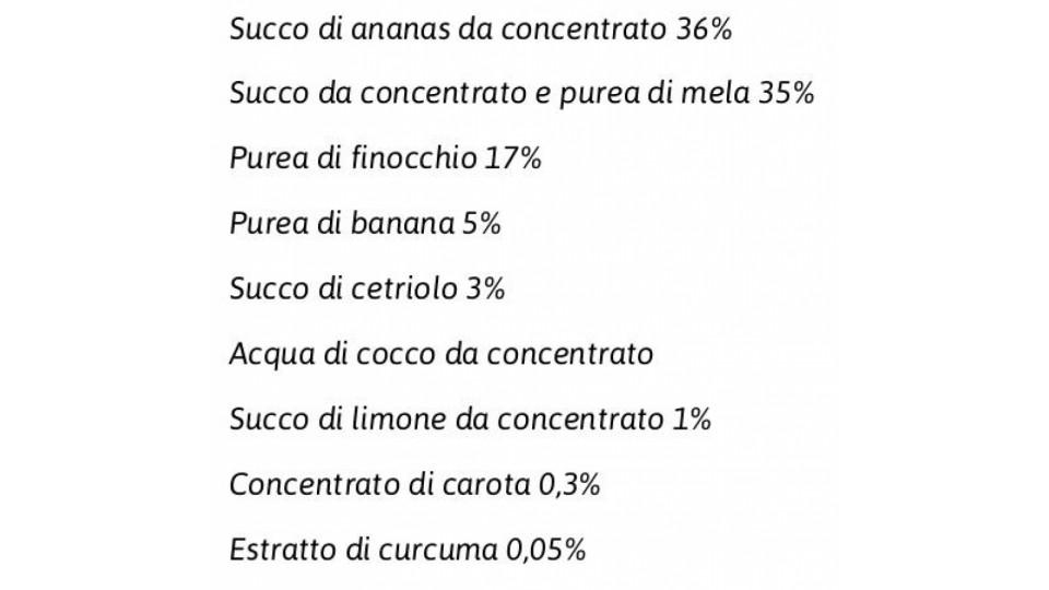 Bevanda Natura Ricca Gialla 100% Frutta & Verdura con Spezie 