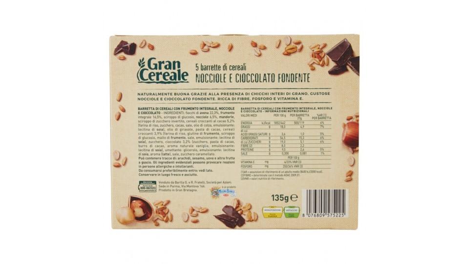 5 Barrette di Cereali Nocciole e Cioccolato Fondente