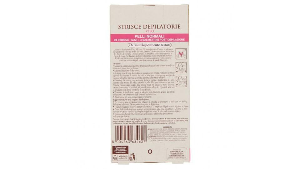 Strisce Depilatorie Viso Pelli Normali 24 Strisce