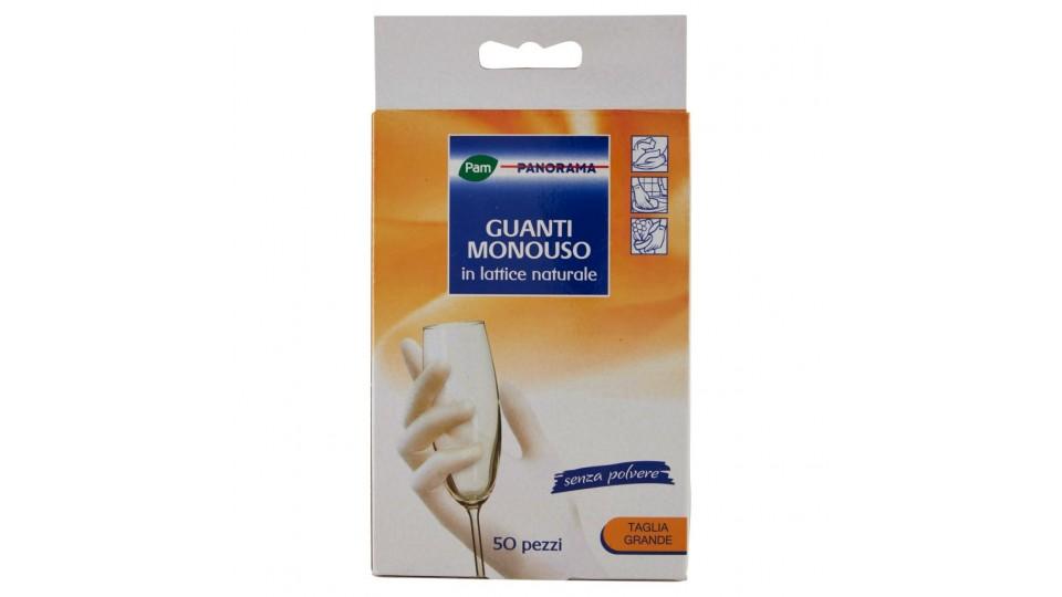 Guanti Monouso in Lattice Naturale Taglia Grande 50 Pz