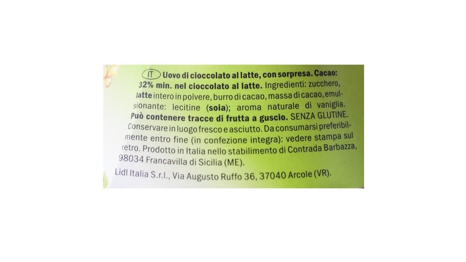 Uovo di Cioccolato al Latte con Sorpresa per Bimba