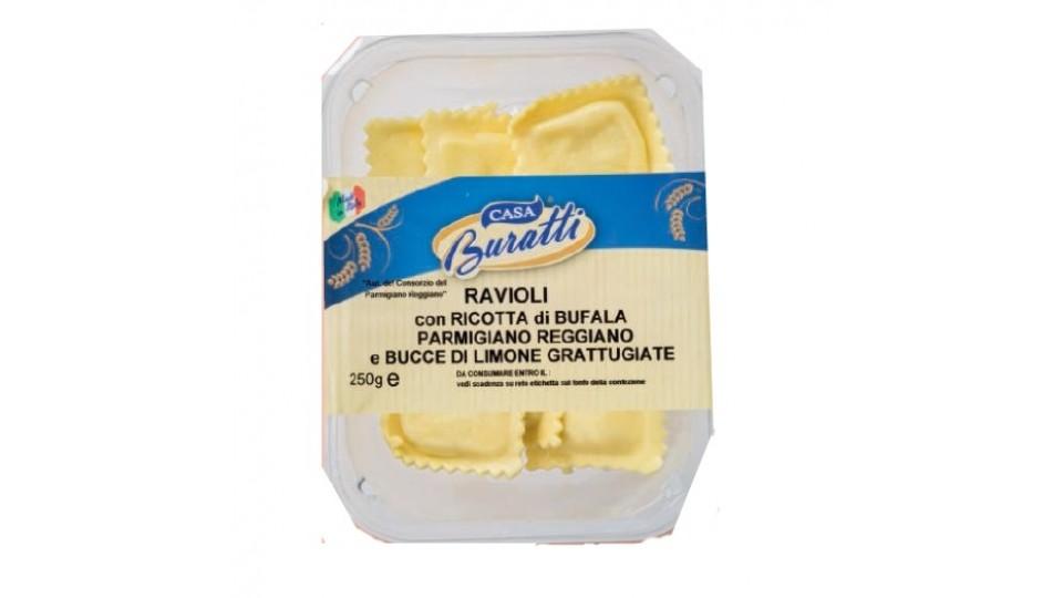 Ravioli senza Uova con Ricotta di Bufala Parmigiano e Bucce Limone 