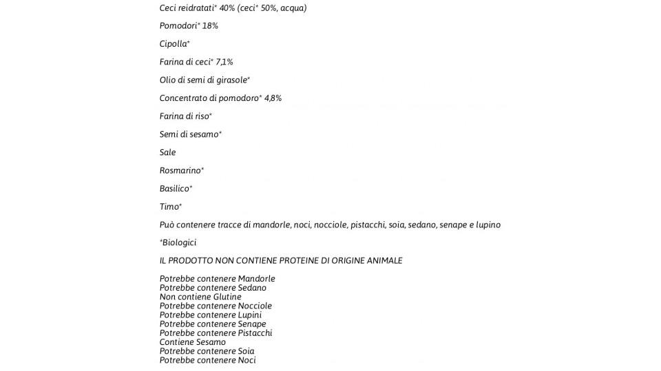 Burger a Base di Ceci e Pomodoro Biologici