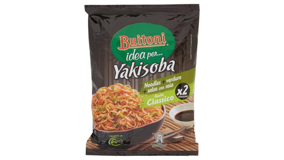 YAKISOBA GUSTO CLASSICO Noodles istantanei verdure salsa con soia 2 porzioni