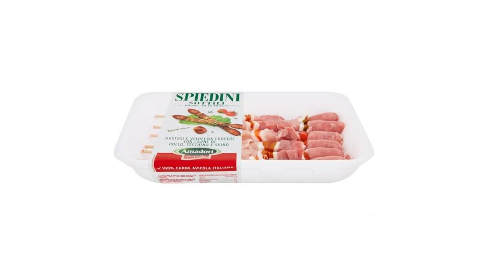 Spiedini Sottili di Tacchino Pollo e Suino Atp 240 g Amadori