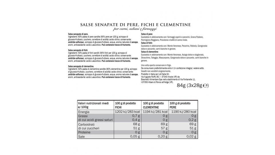 Salse Senapate di Pere, Fichi e Clementine