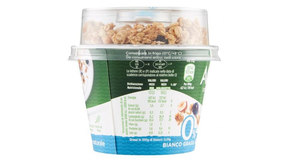 Mix&go Bianco 0% Grassi & Muesli - Nocciola - Mirtillo - Semi di Lino