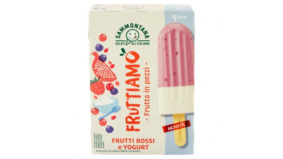 Fruttiamo Frutta in Pezzi Frutti Rossi e Yogurt 4 x 50 g