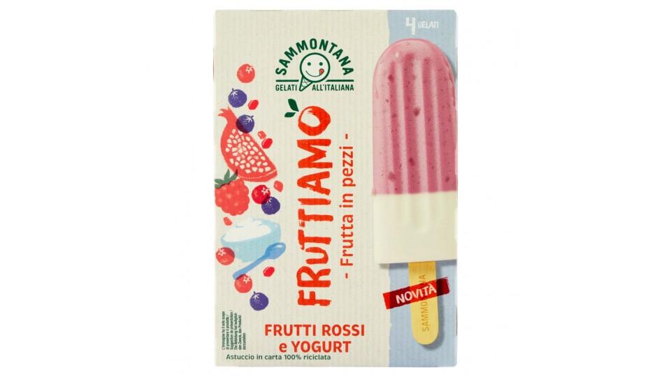 Fruttiamo Frutta in Pezzi Frutti Rossi e Yogurt 4 x 50 g