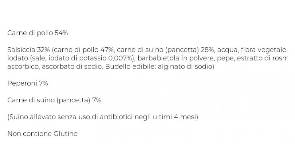 Spiedini di Pollo Italiano con Salsiccia e Peperoni 0,480 Kg