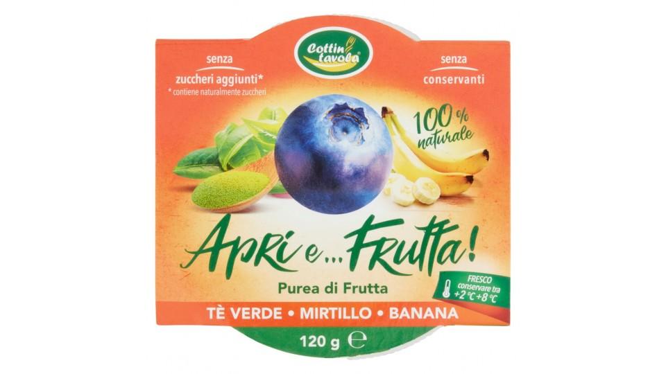 Apri E... Frutta! Purea di Frutta Tè Verde - Mirtillo - Banana