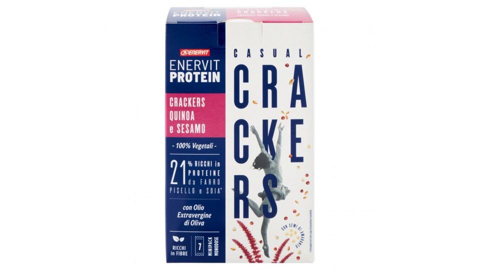 100% Vegetali Casual Crackers Crackers Quinoa e Sesamo 7 x 25 g