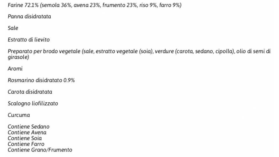 Vellutata Istantanea Ai Cereali E Rosmarino