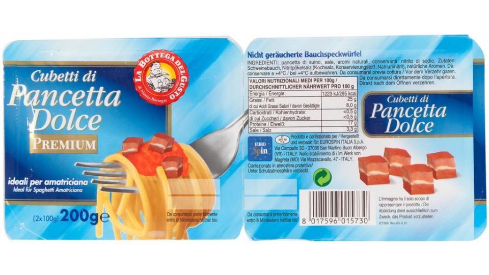 Pancetta Premium Dolce Cubetti