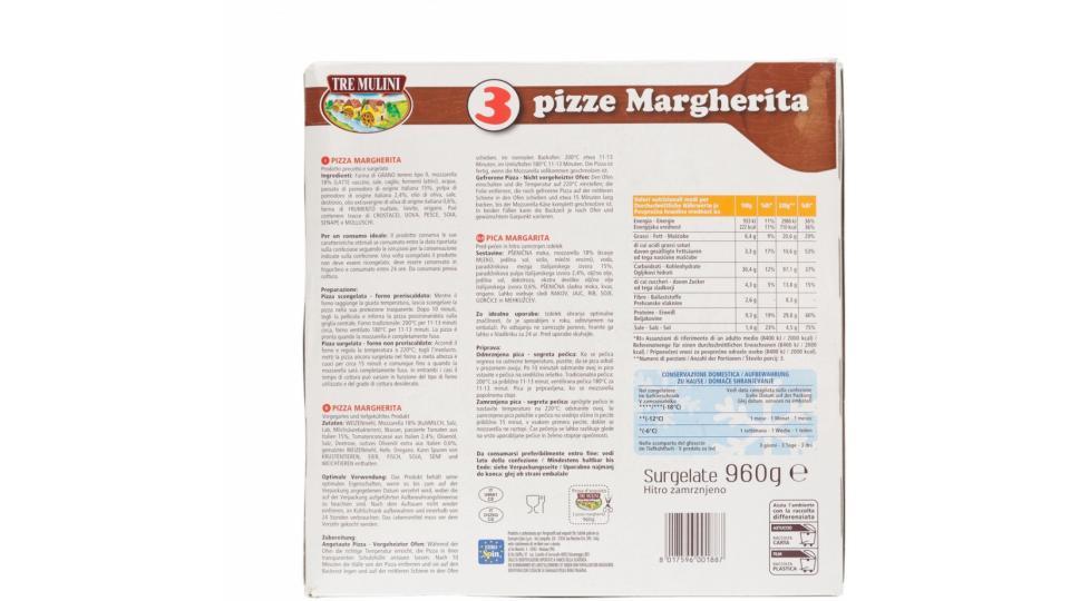 Pizze Margherita 3pz