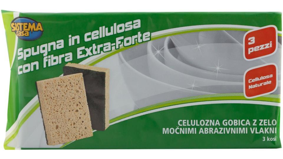 Spugne di Cellulosa con Fibra Abrasiva