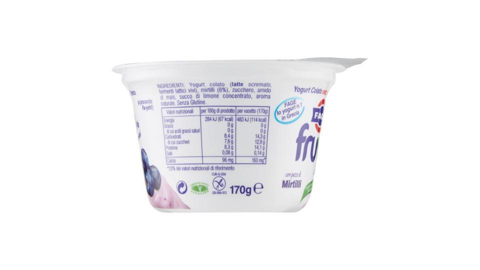 Fruyo 0% Grassi con Pezzi di Mirtillo