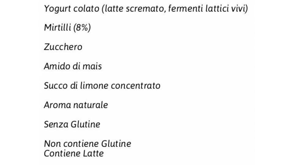 Fruyo 0% Grassi con Pezzi di Mirtillo