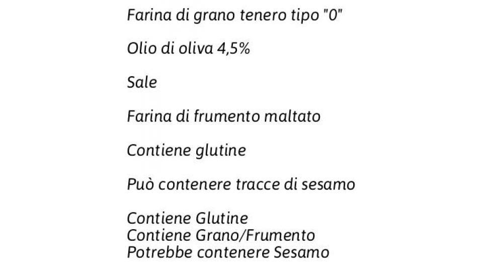 Nutrizione Specifica Torinesi senza Lievito