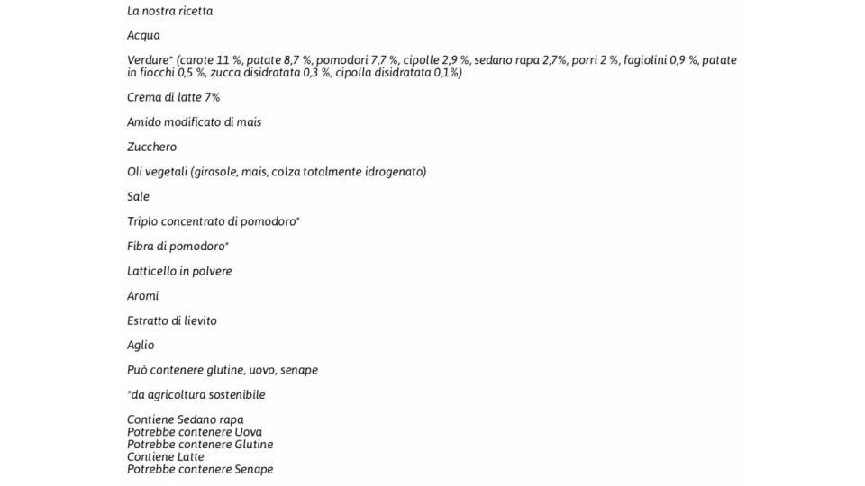 Vellutata di 8 Verdure Dolci