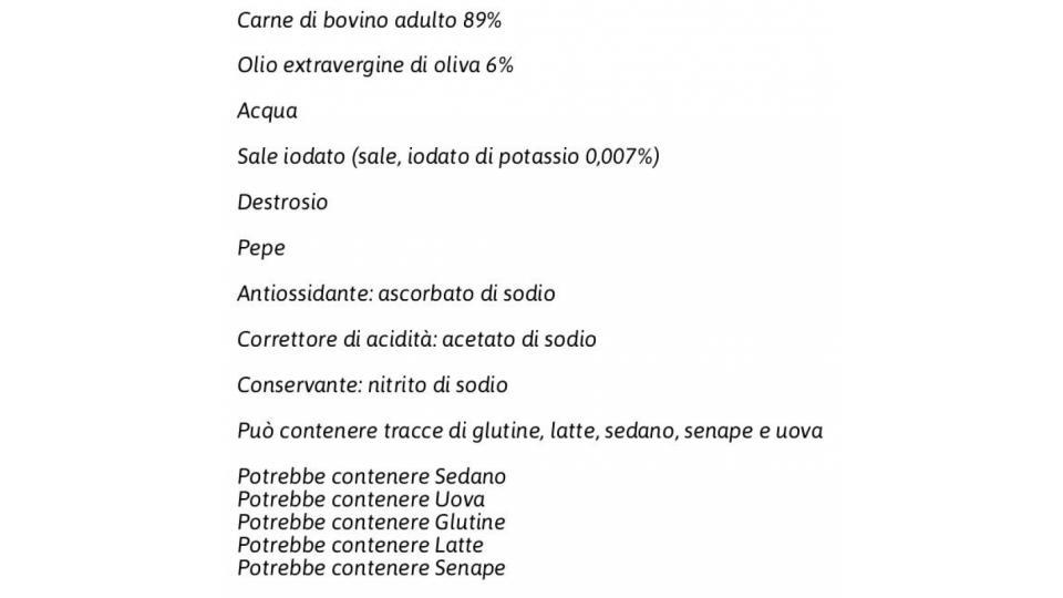 Mini Tartare di Bovino Adulto 0,180 Kg