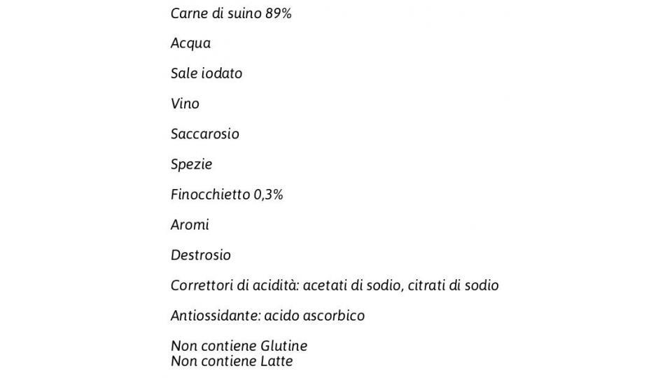 Luganega di Suino al Finocchietto