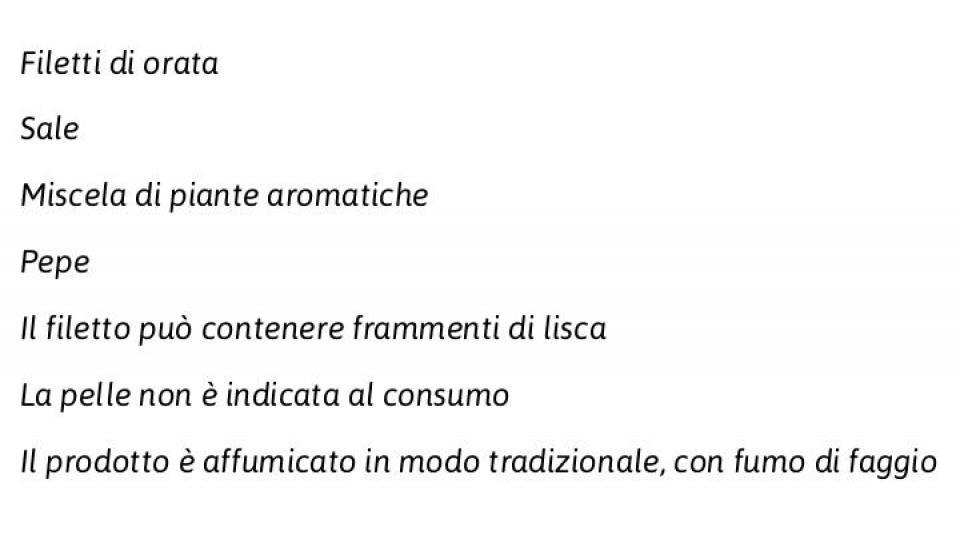 Orata Delizia di Filetti Affumicati