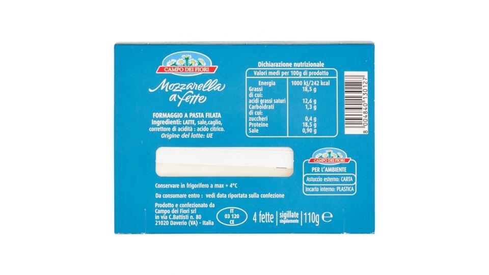 Mozzarella a Fette 4 Fette