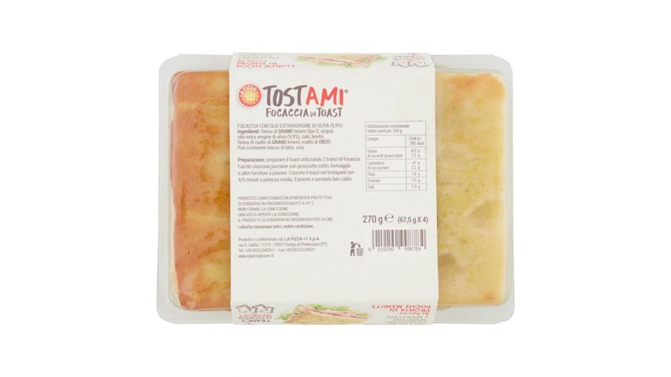 Tostami Focaccia da Toast 4 x 67,5 g