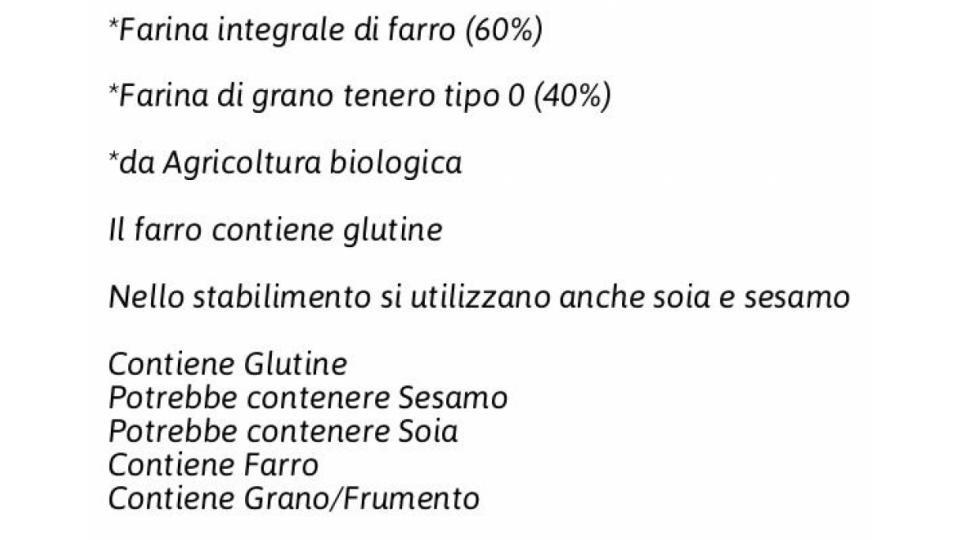 Biologico Crackers Pane Azzimo Farro