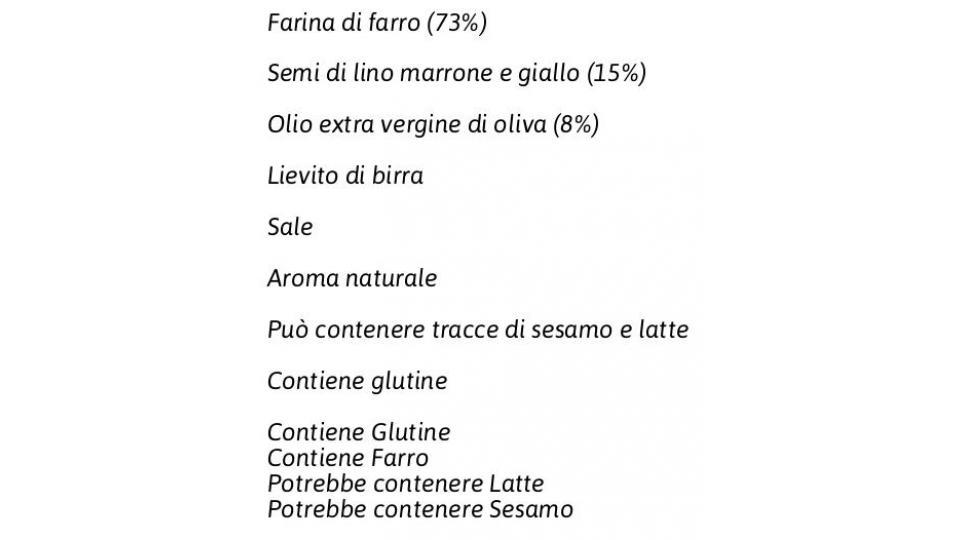 Piffino di Farro con Semi di Lino Marrone e Giallo