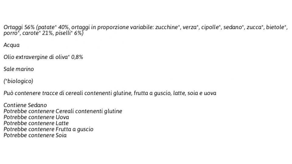 Vellutata di Verdure Biologica