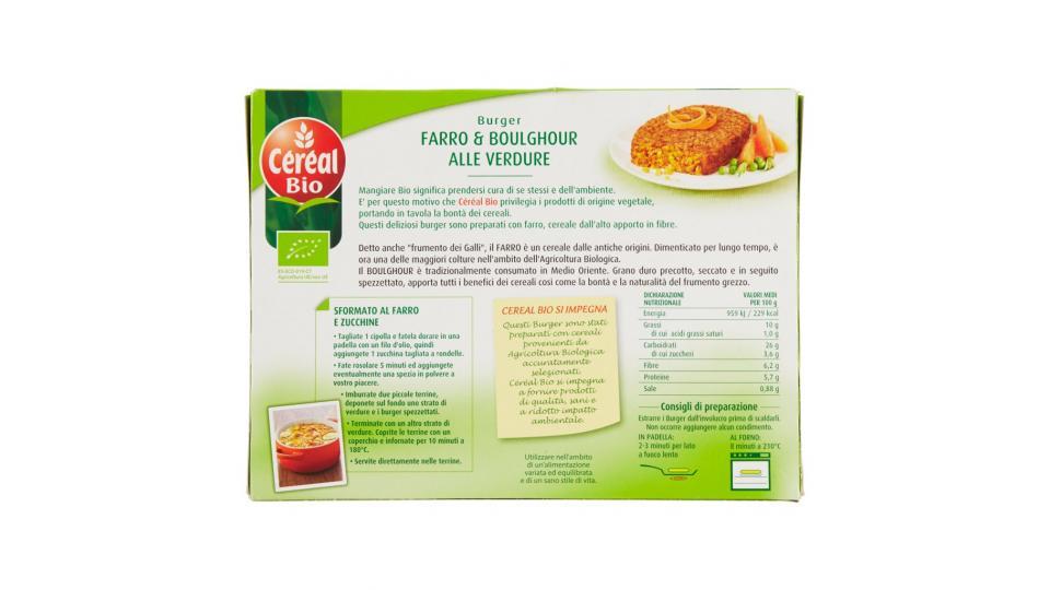 Bio Express Burger Farro & Boulghour alle Verdure