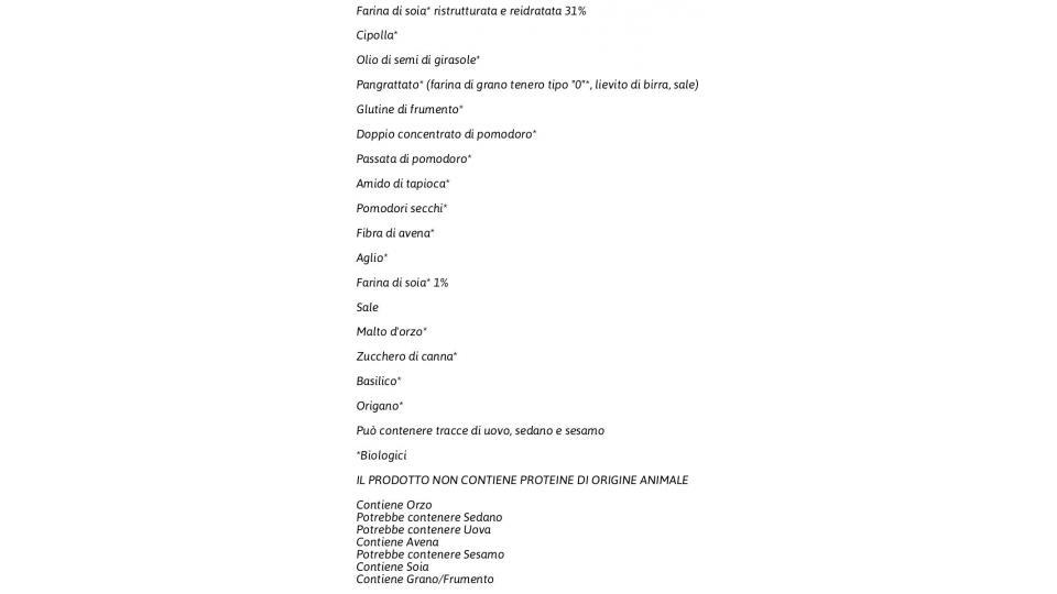 Polpette Vegetali Biologiche