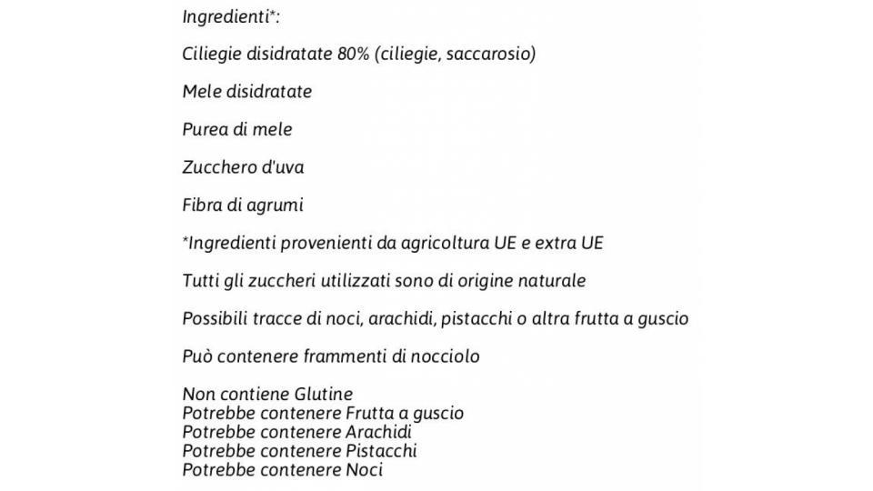 Fruit Ciliegia Morbido Snack di Frutta a Cubetti