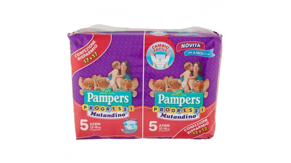 Pampers, Progressi Mutandino taglia 5 junior (12-18 Kg) conf.