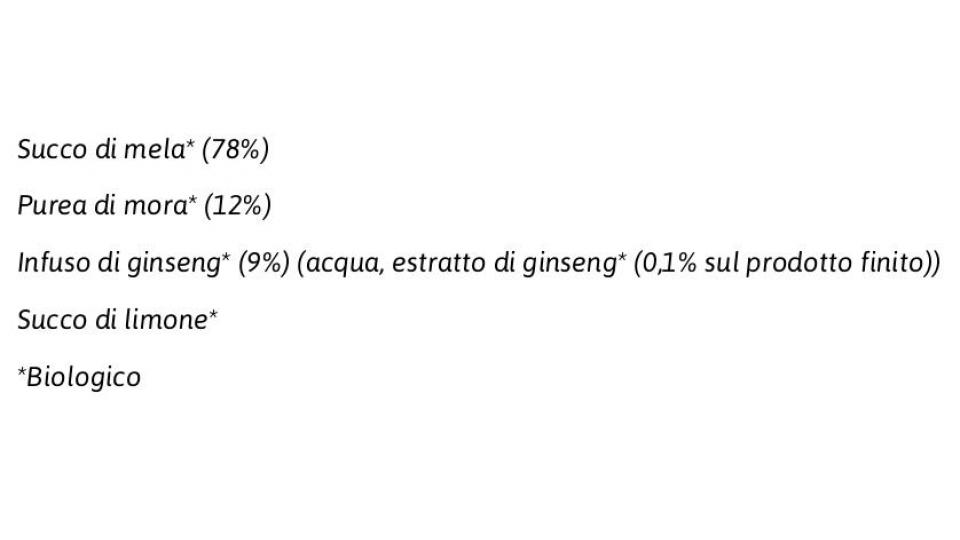 Mela e Mora con Ginseng