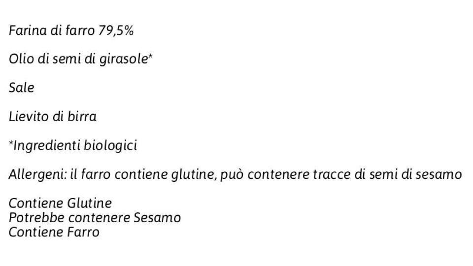 Nuvole di Farro Prodotto Biologico