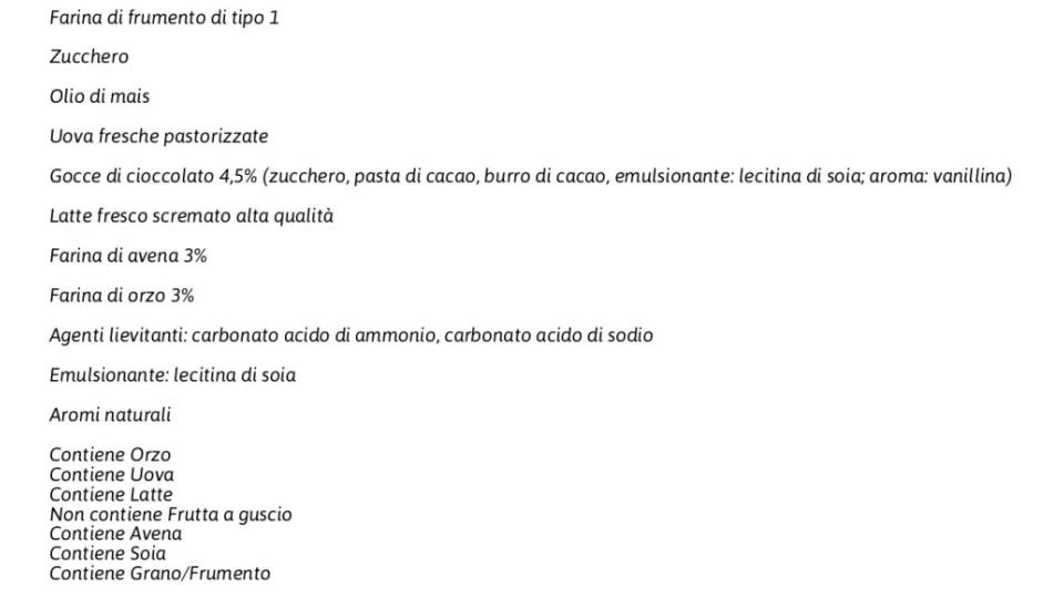 Fattincasa Gusto Delicato con Gocce di Cioccolato e Farina Meno Raffinata