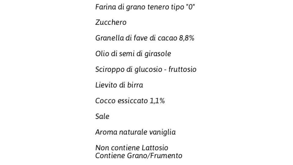 Biscotto Salute con Fave di Cacao e Cocco 36 Fette Biscottate