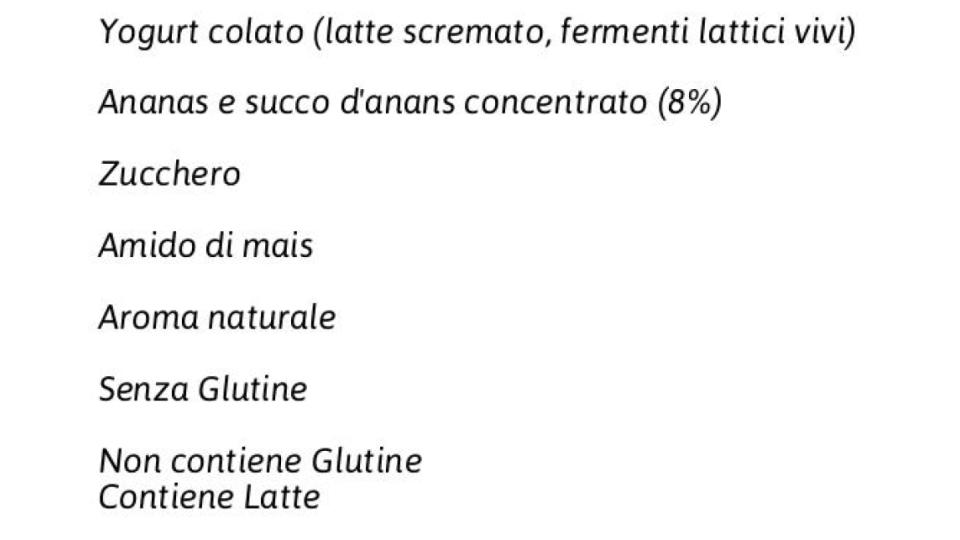 Fruyo 0% Grassi con Pezzi di Ananas