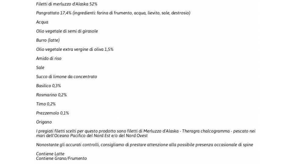 I Gratinati Merluzzo d'Alaska con Erbe Mediterranee