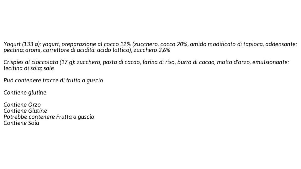 Gusto+gusto Cocco e Crispies al Cioccolato