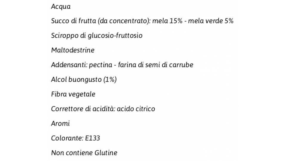 Sensofreddo il Sorbetto con Succo di Mela Verde