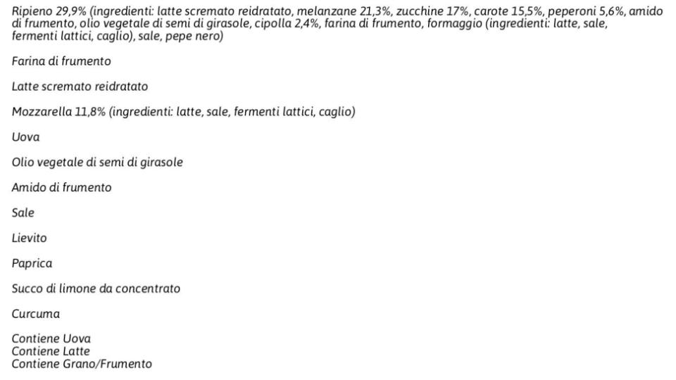 Findus 4 Verdure Più Mozzarella